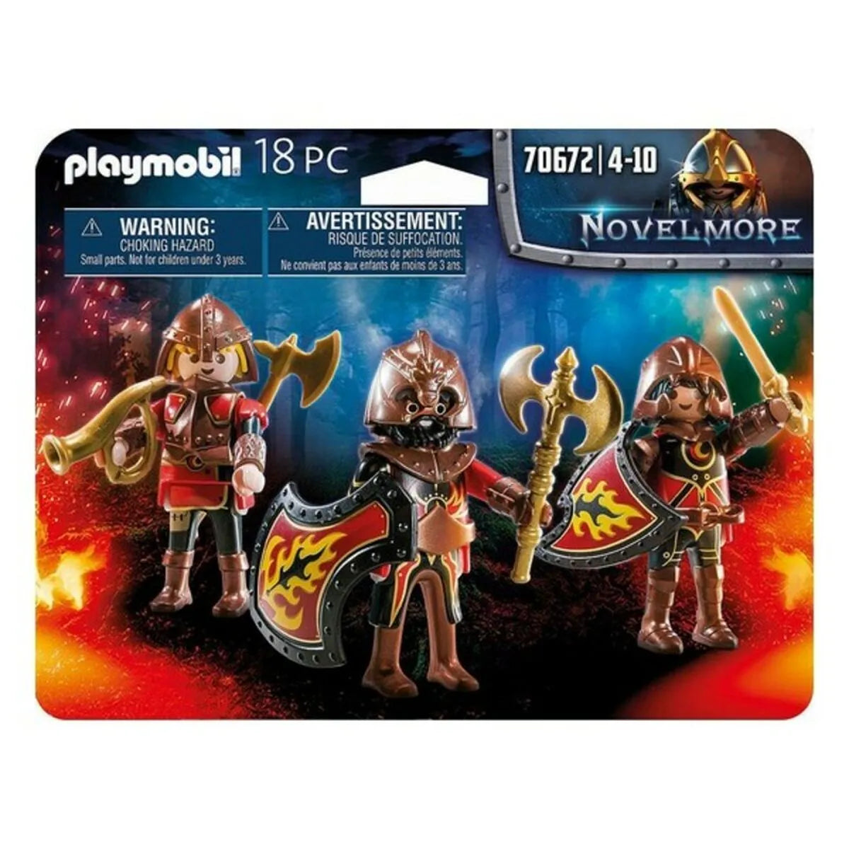 Sada Postavičiek Novelmore Fire Knigths Playmobil 70672 (18 Pcs) - Hračky a Hry Bábiky Postavičky