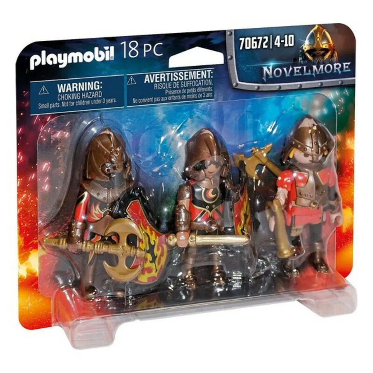 Sada Postavičiek Novelmore Fire Knigths Playmobil 70672 (18 Pcs) - Hračky a Hry Bábiky Postavičky