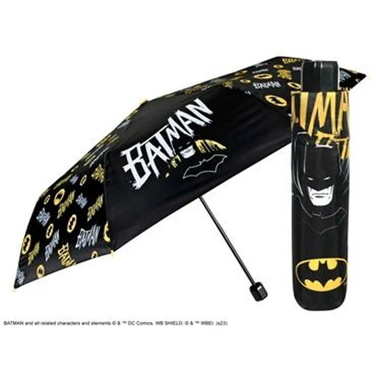 Skladací Dáždnik Batman Perletti čierna ø 91 Cm Detské - Batožina Dáždniky