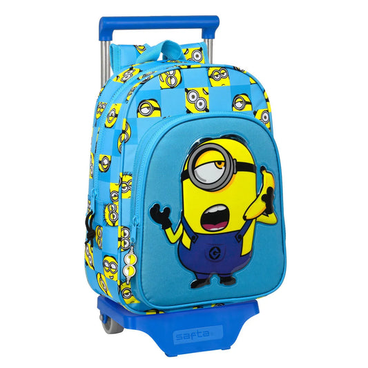 Školská Taška na Kolieskach Minions Minionstatic Modrá (26 x 34 11 Cm) - školské Tašky