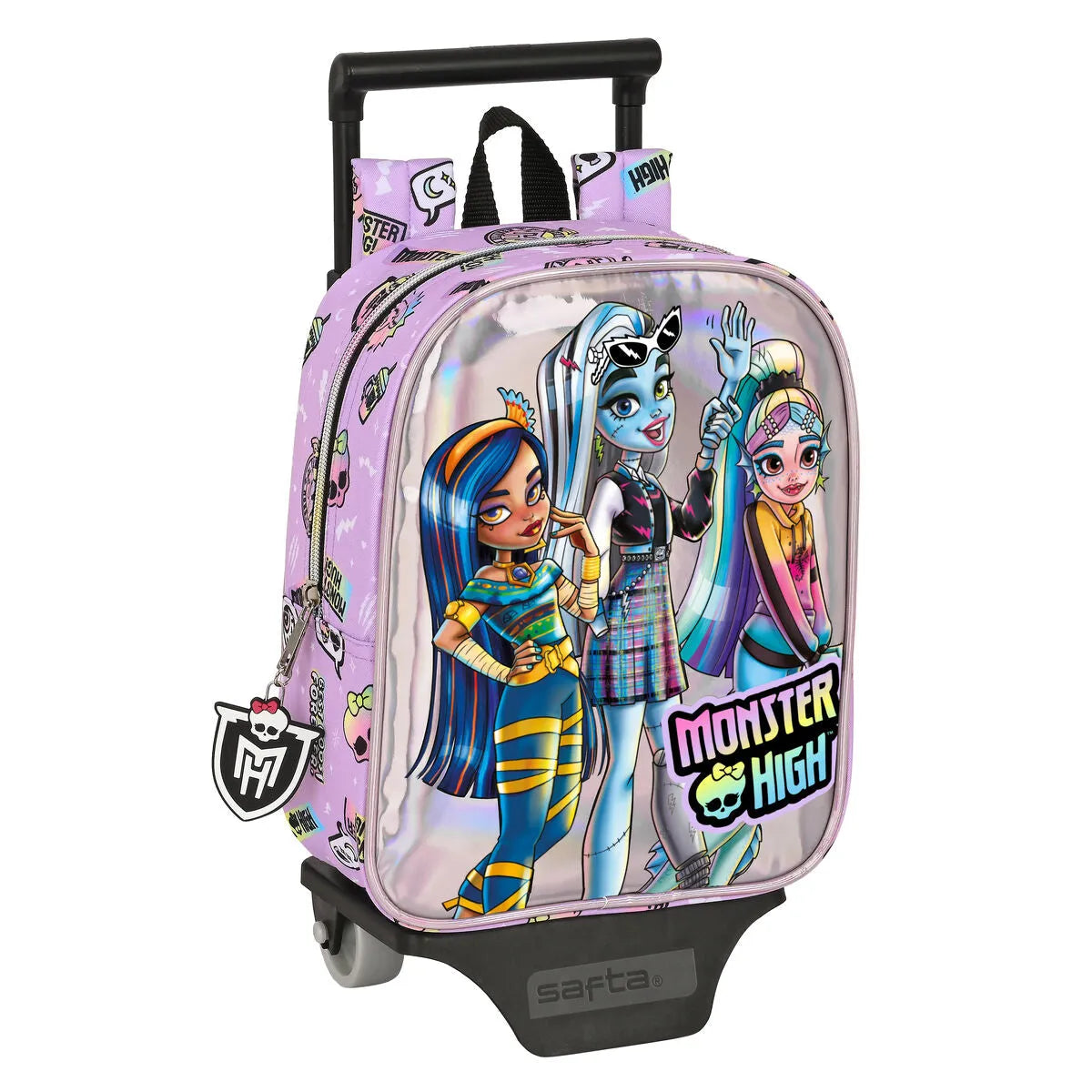 Školská Taška na Kolieskach Monster High Best Boos Fialová 22 x 27 10 Cm - Kancelária a Kancelárske Potreby