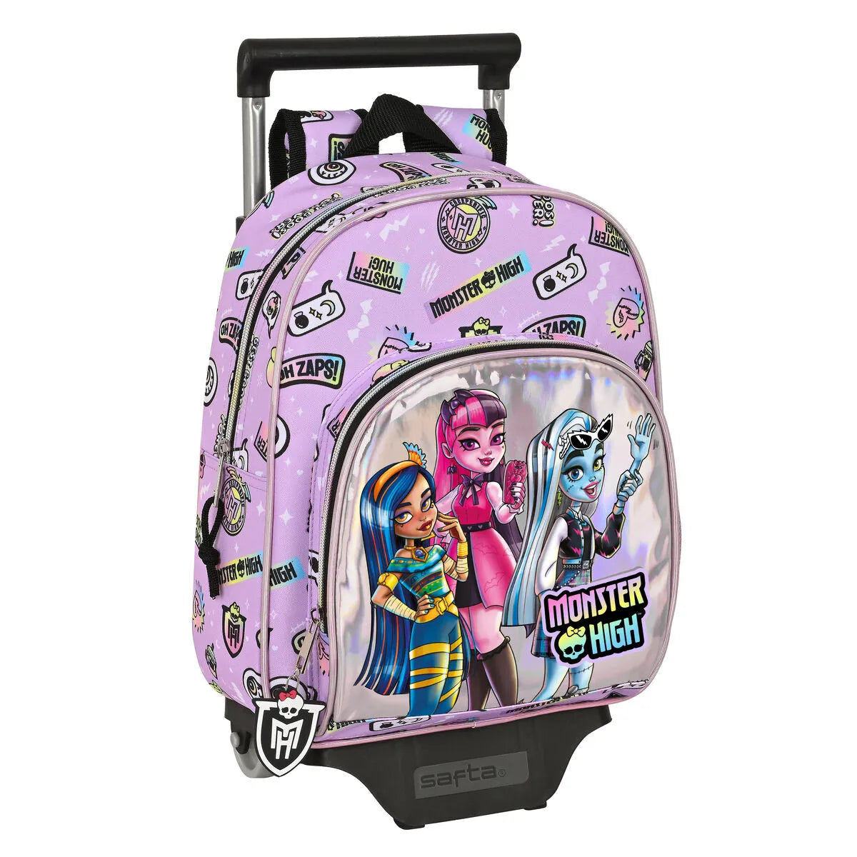 Školská Taška na Kolieskach Monster High Best Boos Fialová 28 x 34 10 Cm - Kancelária a Kancelárske Potreby