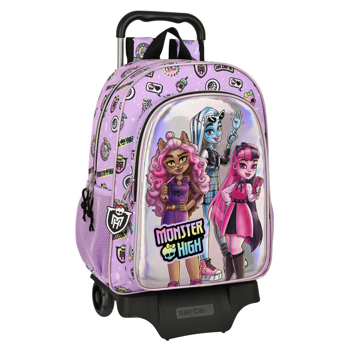 Školská Taška na Kolieskach Monster High Best Boos Fialová 33 x 42 14 Cm - Kancelária a Kancelárske Potreby