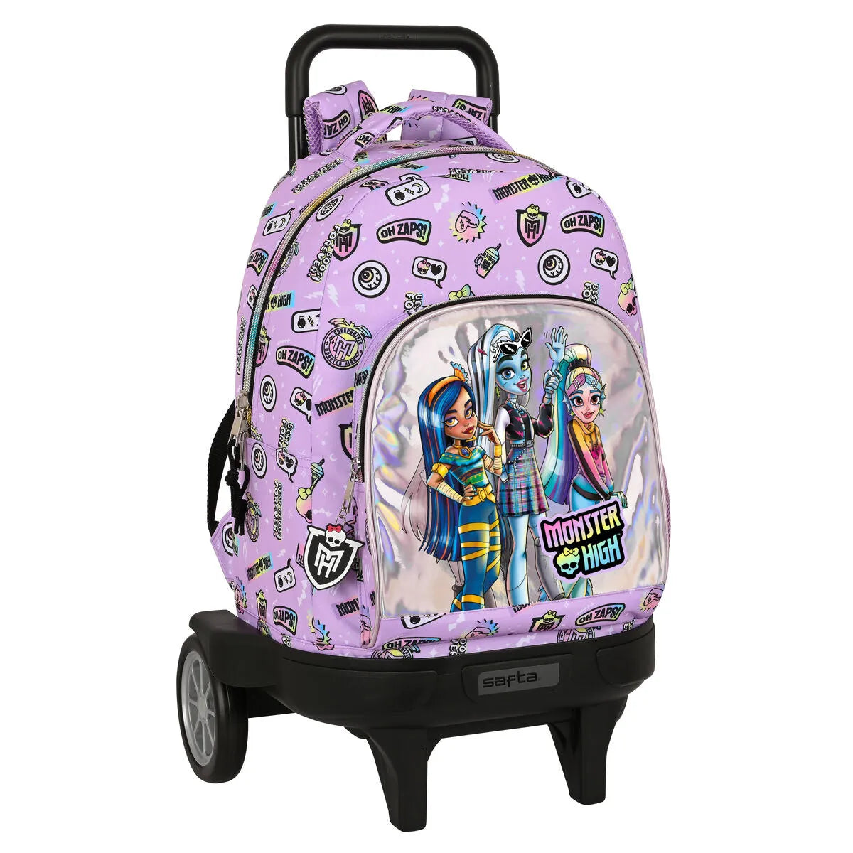 Školská Taška na Kolieskach Monster High Best Boos Fialová 33 x 45 22 Cm - Kancelária a Kancelárske Potreby