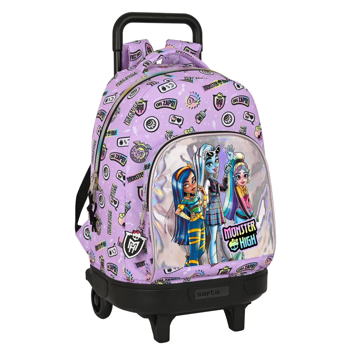 Školská Taška na Kolieskach Monster High Best Boos Fialová 33 x 45 22 Cm - Kancelária a Kancelárske Potreby