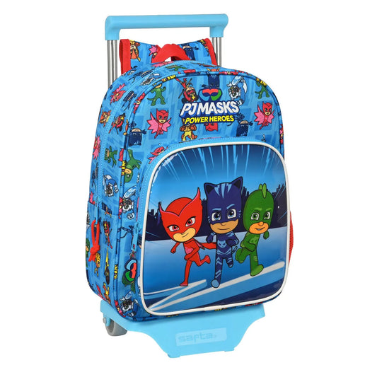 Školská Taška na Kolieskach Pj Masks 26 x 34 11 Cm Modrá - Kancelária a Kancelárske Potreby školský Vzdelávací Materiál