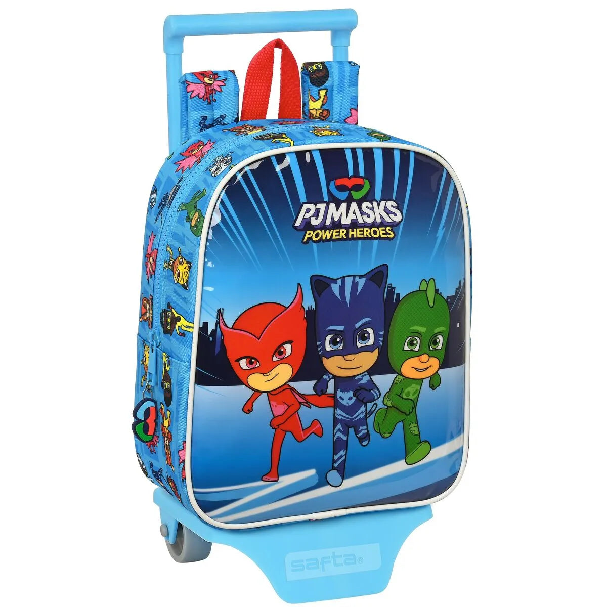 Školská Taška na Kolieskach Pj Masks Modrá 22 x 27 10 Cm - školské Tašky