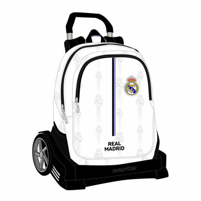 Školská Taška na Kolieskach Real Madrid C.f. čierna Biela (32 x 44 16 Cm) - Kancelária a Kancelárske Potreby