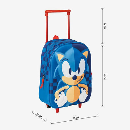 Školská Taška na Kolieskach Sonic Modrá 25 x 31 10 Cm - Kancelária a Kancelárske Potreby školský Vzdelávací Materiál