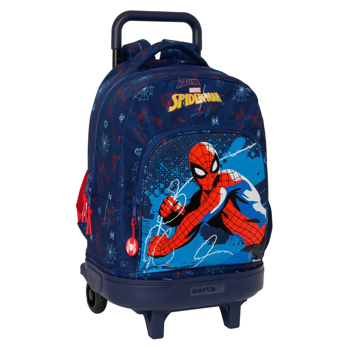 Školská Taška na Kolieskach Spider-man Neon Námornícka Modrá 33 x 45 22 Cm - Kancelária a Kancelárske Potreby