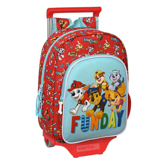 Školská Taška na Kolieskach The Paw Patrol Funday červená Svetlá Modrá (26 x 34 11 Cm) - Kancelária