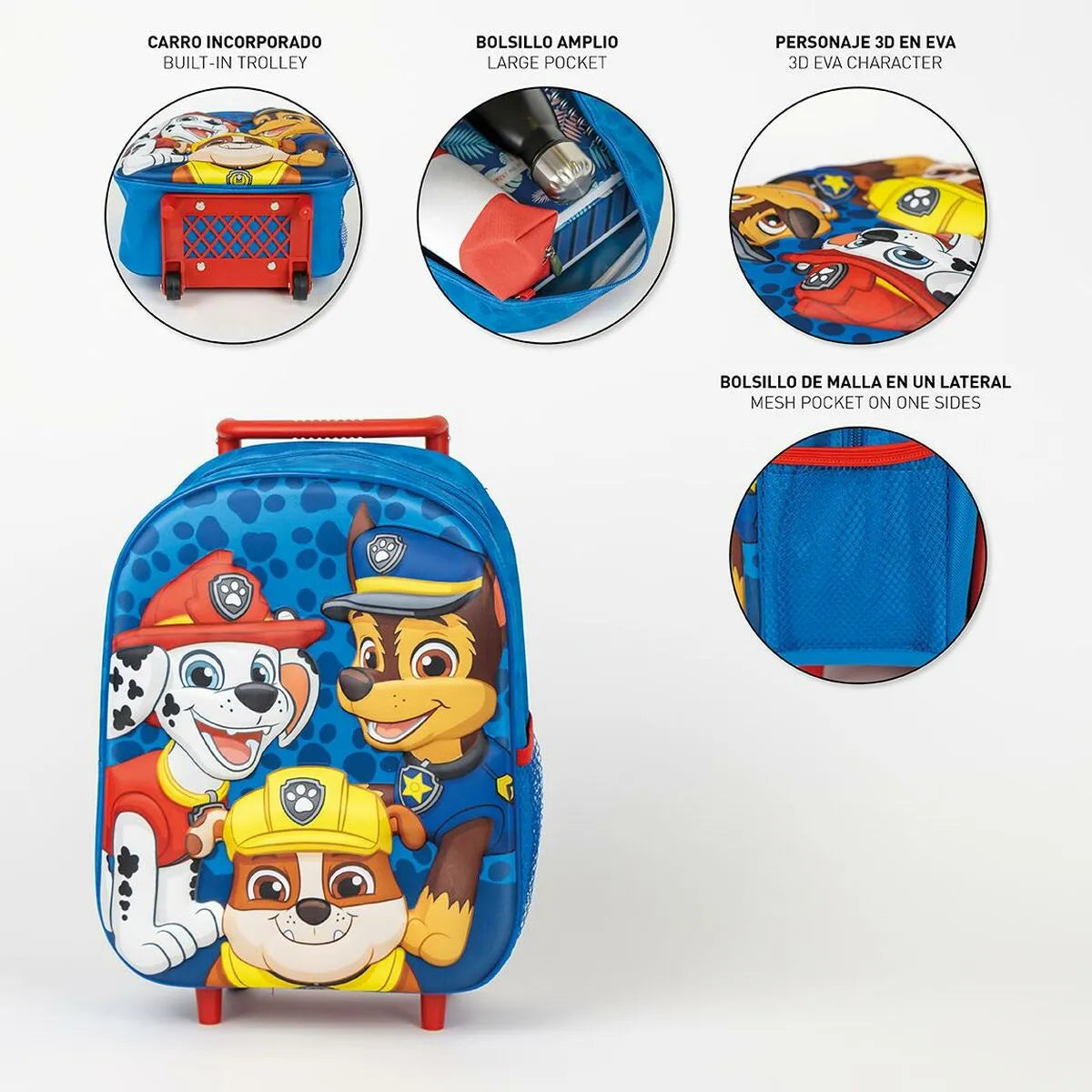 Školská Taška na Kolieskach The Paw Patrol Modrá 25 x 31 10 Cm - školské Tašky