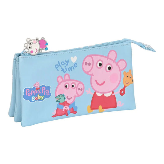 Školské Púzdro Peppa Pig Baby Svetlá Modrá (22 x 12 3 Cm) - Kancelária a Kancelárske Potreby školský Vzdelávací Materiál