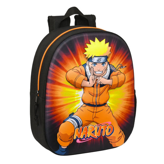 Školský Batoh 3d Naruto čierna Oranžová 27 x 33 10 Cm - Batohy pre Deti