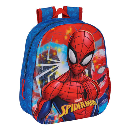 Školský Batoh 3d Spider-man červená Námornícka Modrá 27 x 33 10 Cm - Batohy pre Deti