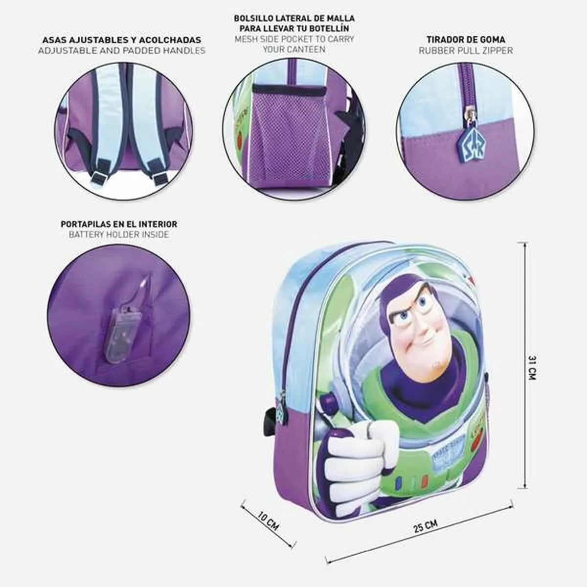 Školský Batoh Buzz Lightyear - Kancelária a Kancelárske Potreby Vzdelávací Materiál