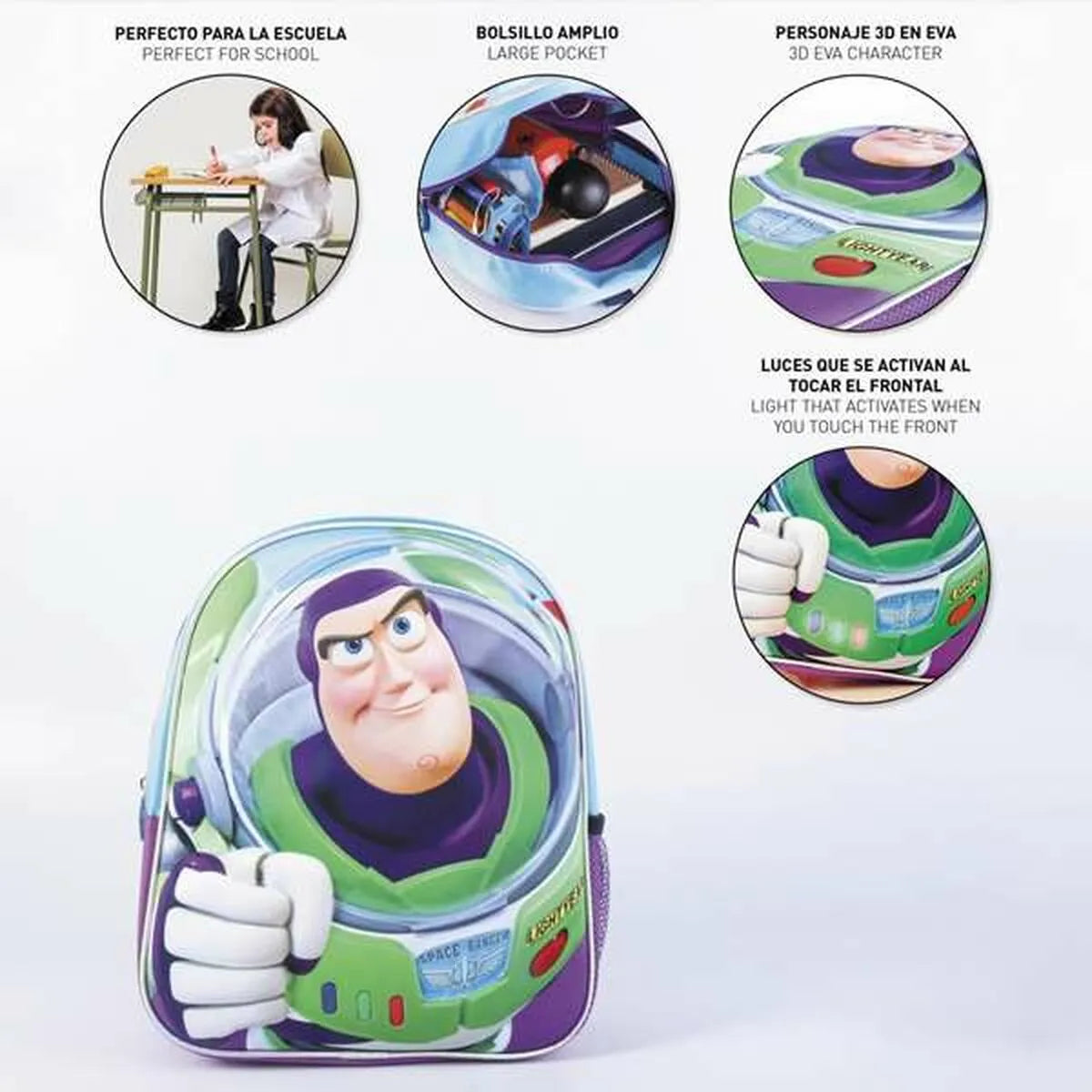 Školský Batoh Buzz Lightyear - Kancelária a Kancelárske Potreby Vzdelávací Materiál