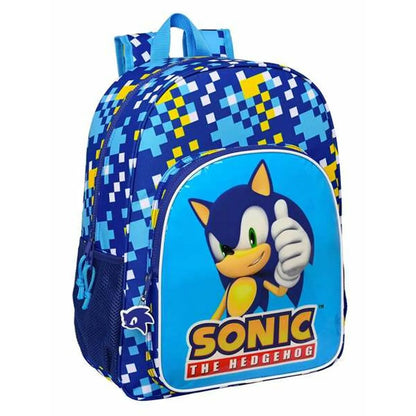 Školský Batoh Sonic 33 x 42 14 Cm Modrá - Kancelária a Kancelárske Potreby Vzdelávací Materiál