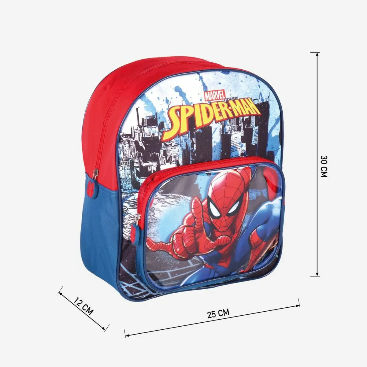 Školský Batoh Spider-man červená 25 x 30 12 Cm - Batohy pre Deti