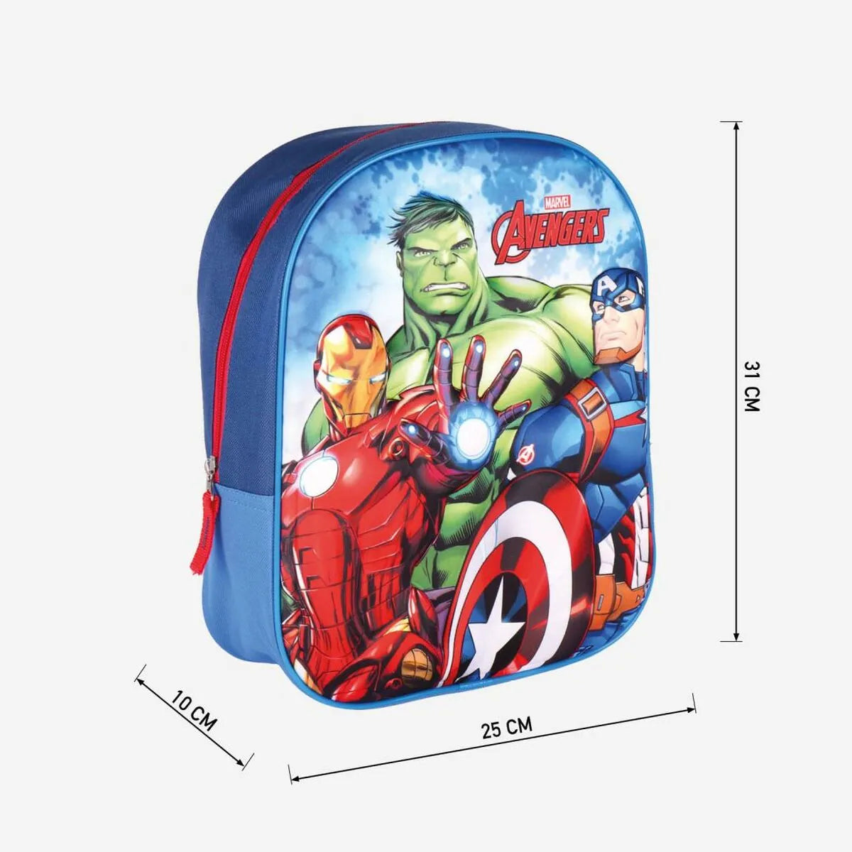 Školský Batoh The Avengers Modrá (25 x 31 10 Cm) - Kancelária a Kancelárske Potreby Vzdelávací Materiál