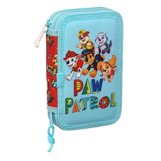 Školský Peračník s Náplňou The Paw Patrol Funday červená Svetlá Modrá (12.5 x 19.5 4 Cm) (28 Pcs) - Peračníky Vybavením