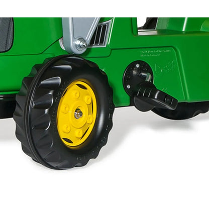 Šliapací Traktor s Nakladačom a Vlečkou Rolly Kid John Deere Zelený - Pedálové Autá - Milly Mally