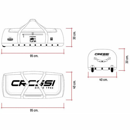 Športová Taška Tuna Roll Cressi-sub Xub976200 120 l - športy a Outdoor Vodné športy