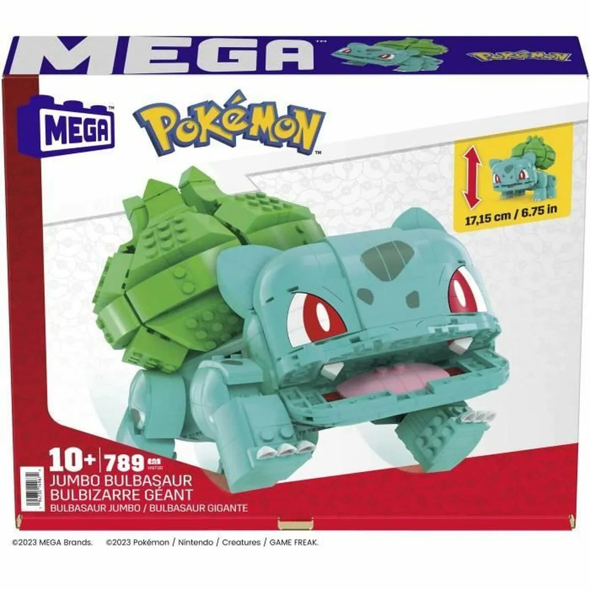 Stavbárska Súprava Pokémon Mega Construx - Jumbo Bulbasaur 789 Kusy - Hračky a Hry