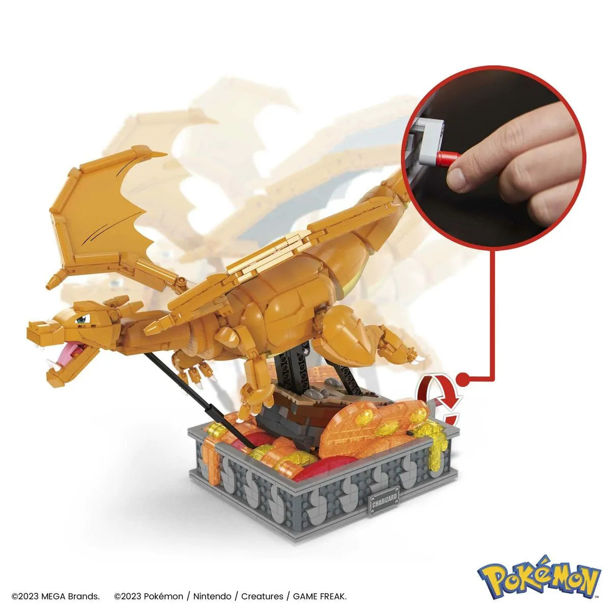 Stavbárska Súprava Pokémon Mega Construx - Motion Charizard 1664 Kusy - Hračky a Hry