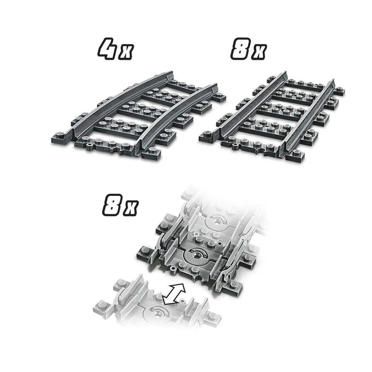 Stavebná Hra City Tracks And Curves Lego 60205 Sivá - Hračky a Hry