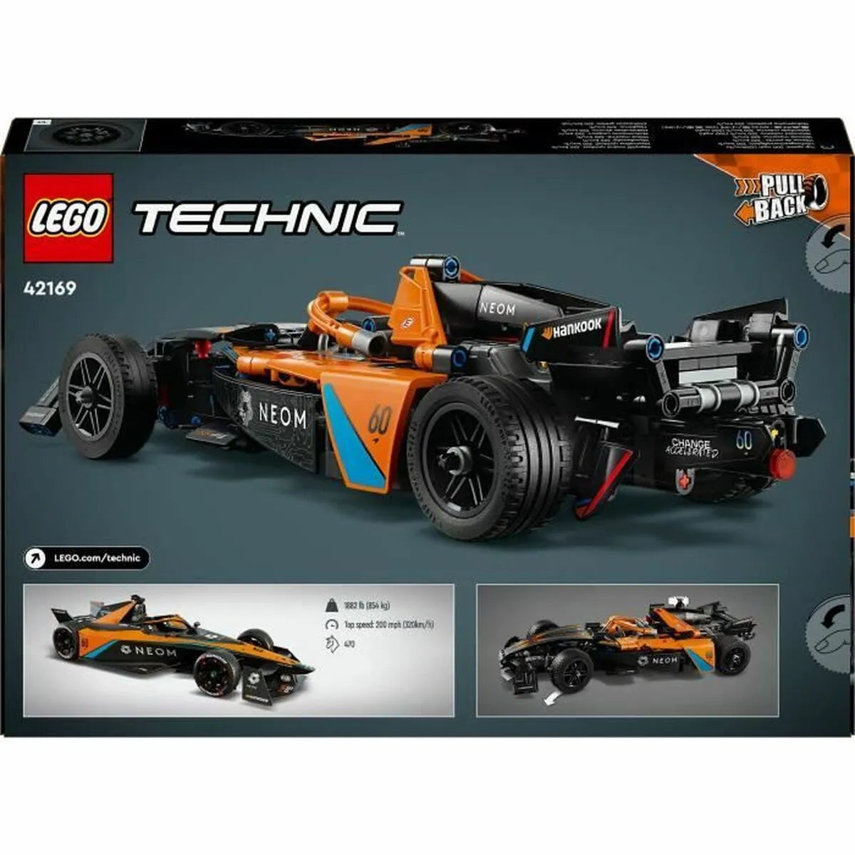 Stavebná Hra Lego Technic 42169 Neom Mclaren Formula e Race Car Viacfarebná