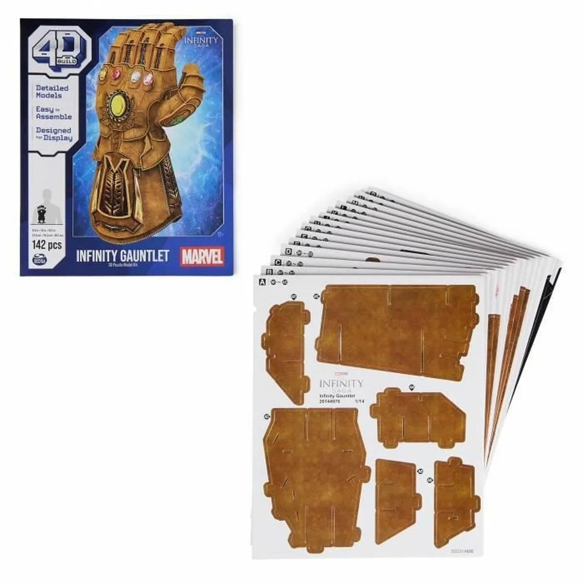 Stavebná Hra Marvel Infinity Gauntlet 142 Kusy 23,8 x 25,4 49,2 Cm Viacfarebná - Hračky a Hry