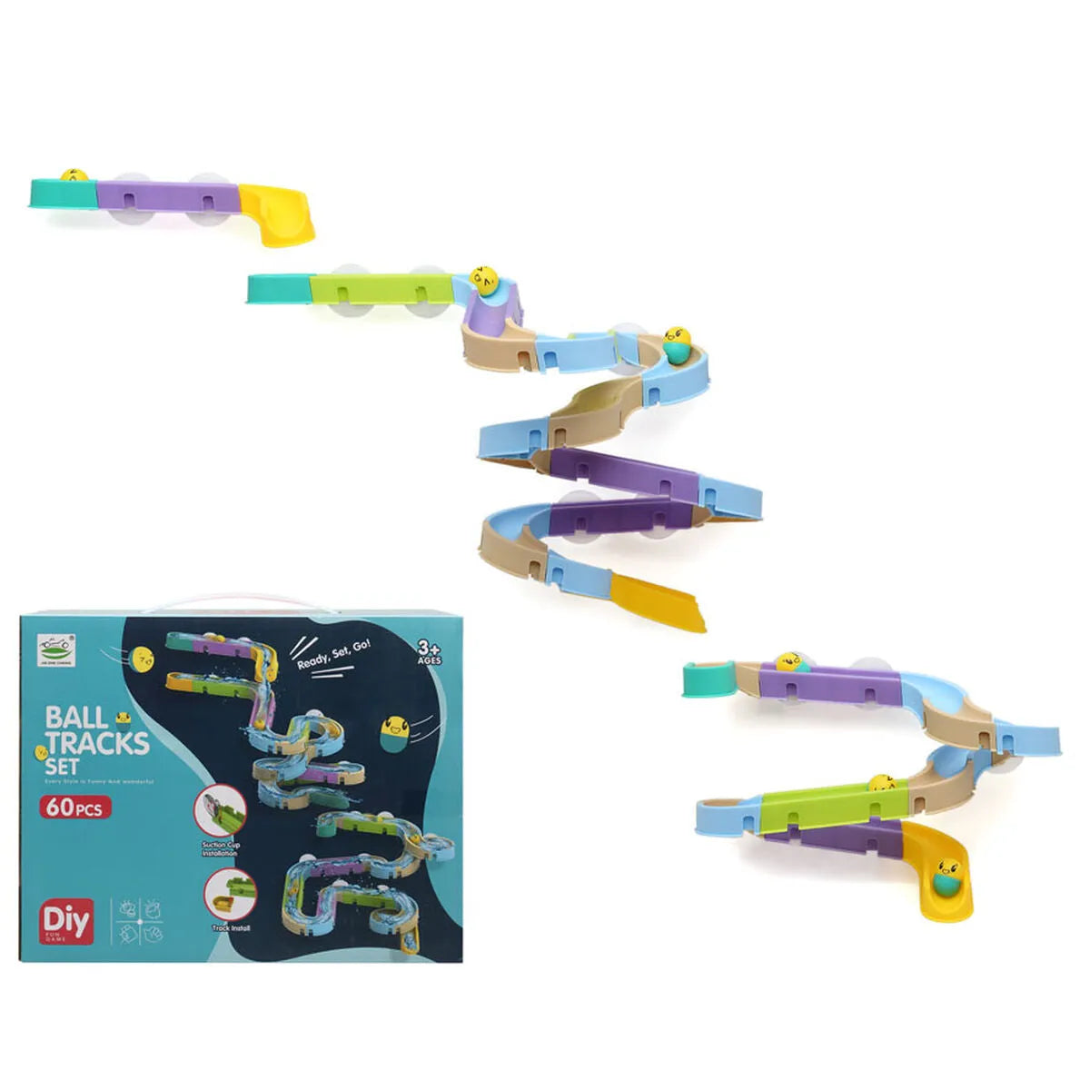 Stavebný Okruh Ball Tracks Set 60 Kusy - Hracie Sady - Bigbuy Kids