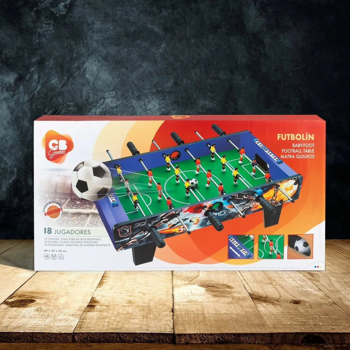 Stolný Futbal na Stôl Colorbaby 69 x 24 37 Cm (2 Kusov) - Hračky a Hry Súpravy Doplnky