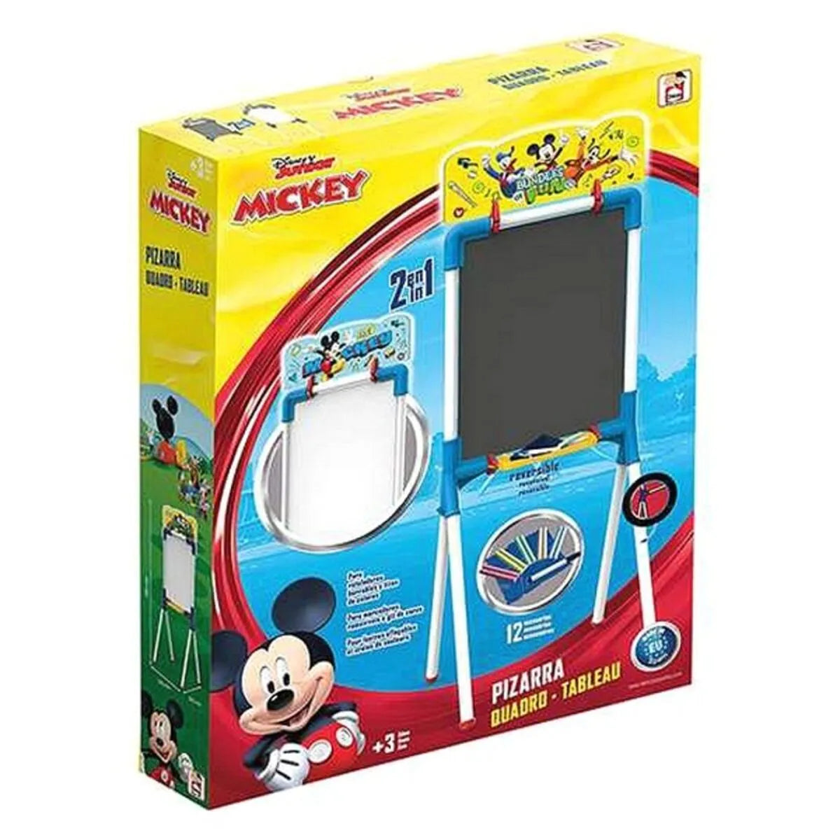 Tabuľa 2 v 1 Mickey Mouse 37 x 32 98 Cm (12 Pcs) (37 Cm) - Viacúčelové Tabule