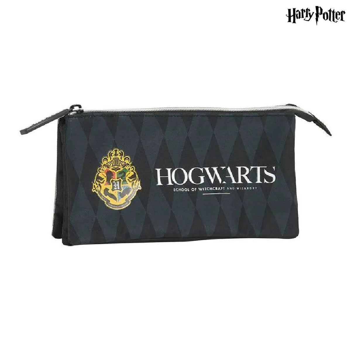 Taštička Harry Potter Hogwarts Trojitý čierna Sivá (22 x 12 3 Cm) - Kancelária a Kancelárske Potreby školský