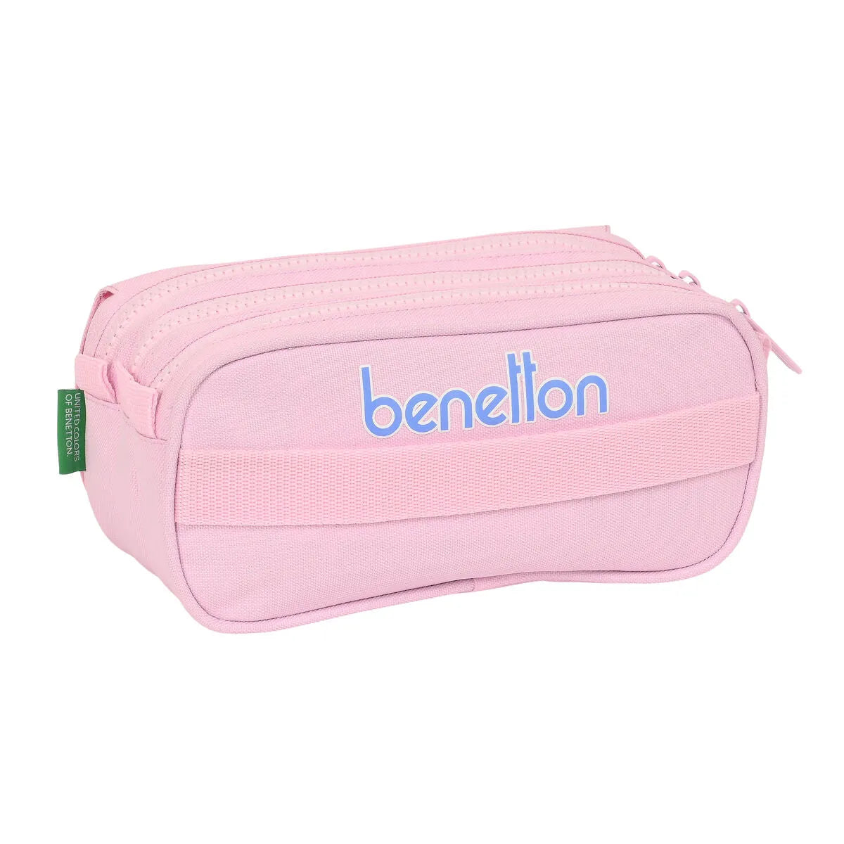 Trojitý Peračník Benetton Pink Ružová (21,5 x 10 8 Cm) - Peračníky Trojité