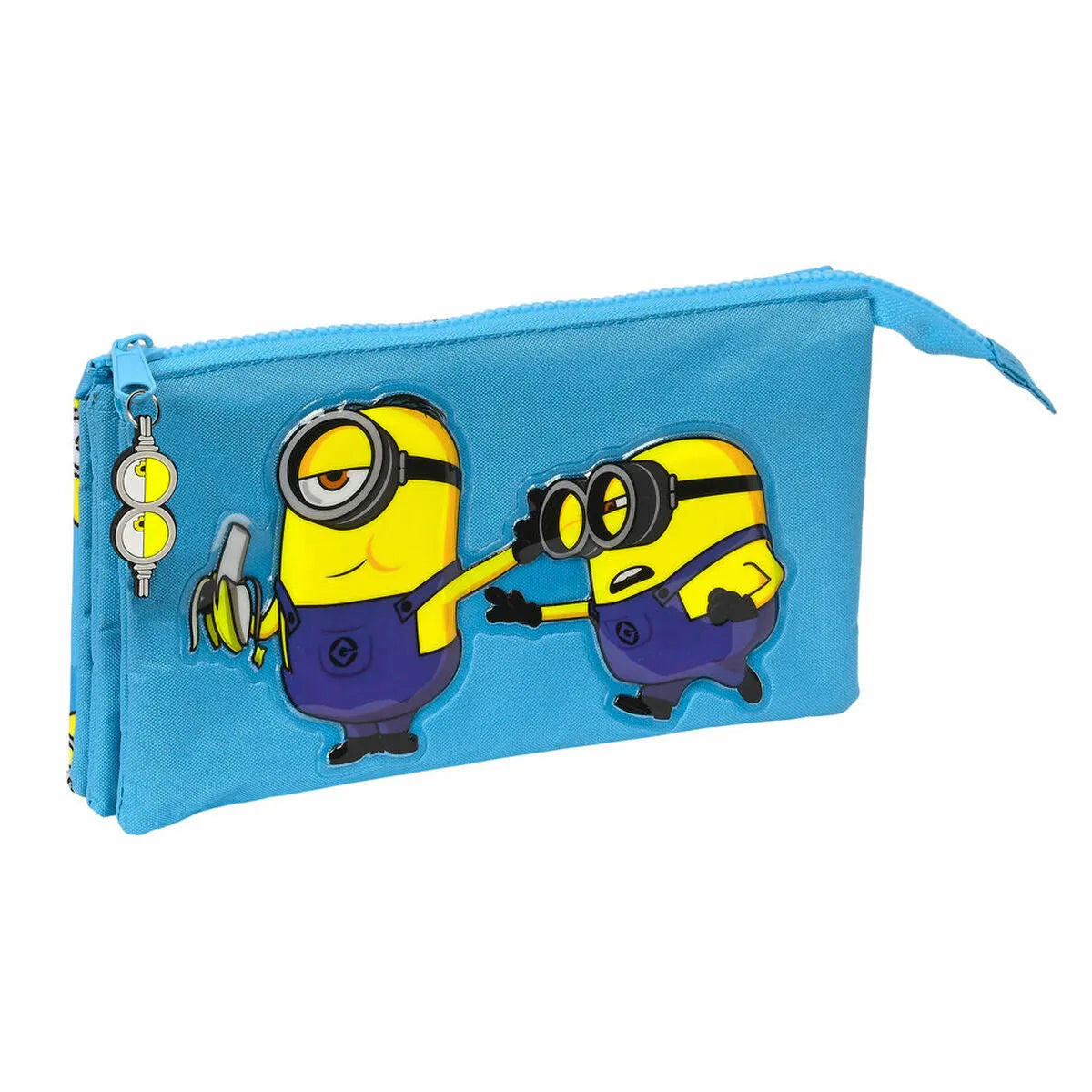 Trojitý Peračník Minions Minionstatic Modrá (22 x 12 3 Cm) - Peračníky Trojité