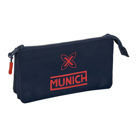 Trojitý Peračník Munich Flash Námornícka Modrá 22 x 12 3 Cm - Peračníky Trojité