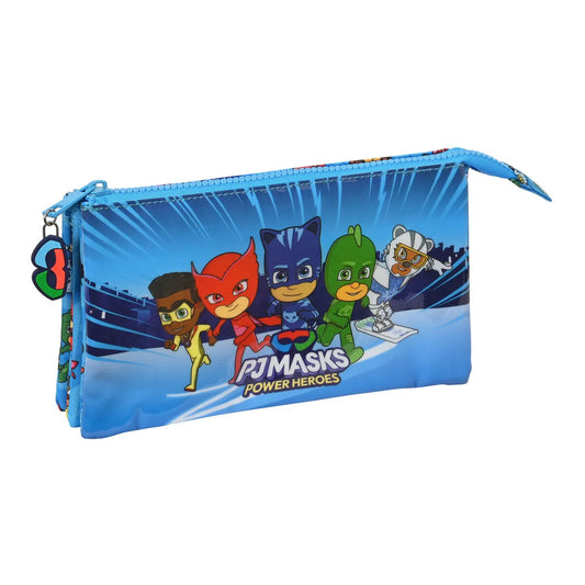 Trojitý Peračník Pj Masks Modrá 22 x 12 3 Cm - Peračníky Trojité