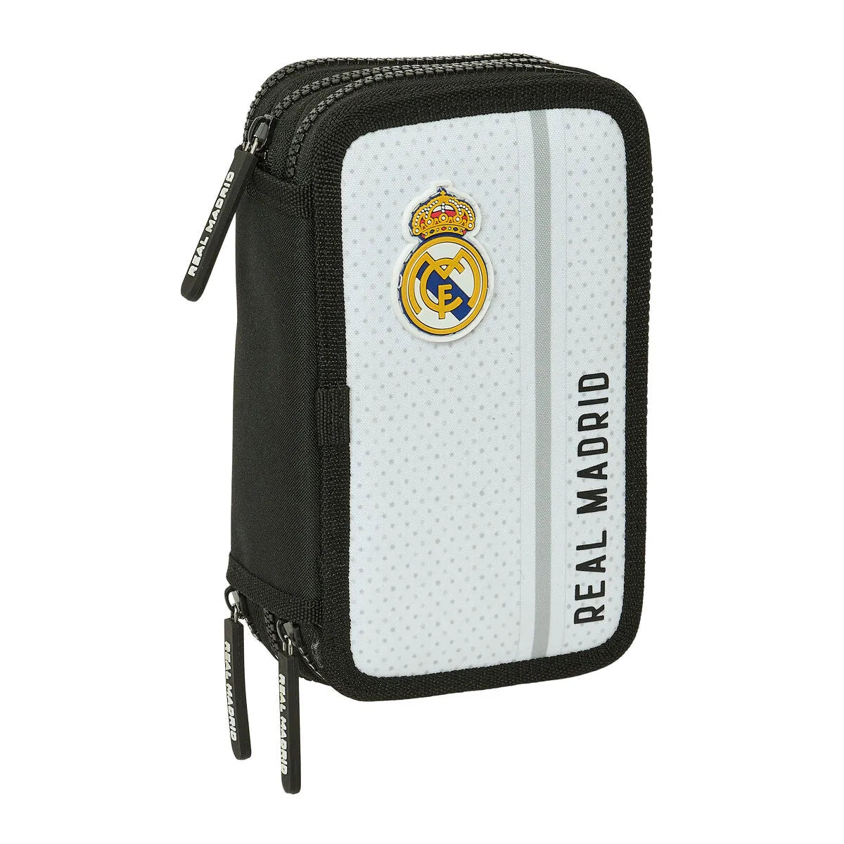 Trojitý Peračník Real Madrid C.f. Biela Sivá 12,5 x 19,5 5,5 Cm 36 Kusy - Peračníky s Vybavením