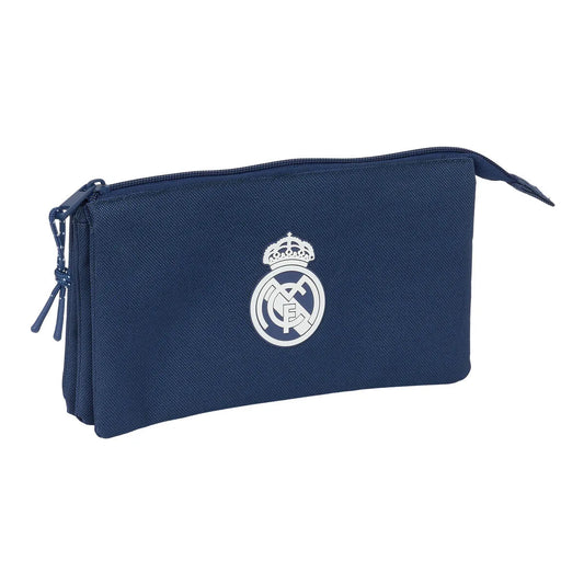 Trojitý Peračník Real Madrid C.f. Námornícka Modrá 22 x 12 3 Cm - Peračníky Trojité