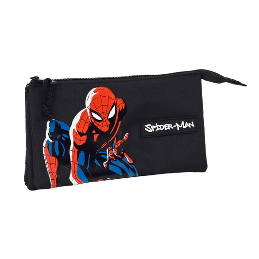 Trojitý Peračník Spiderman Hero čierna 22 x 12 3 Cm - Peračníky Trojité - Spider-man