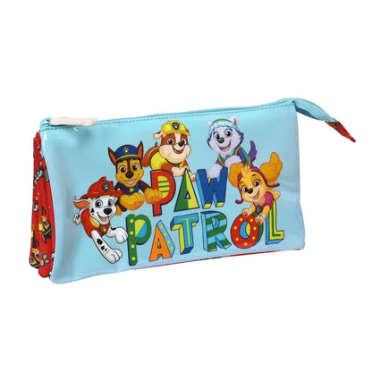 Trojitý Peračník The Paw Patrol Funday červená Svetlá Modrá (22 x 12 3 Cm) - Kancelária a Kancelárske Potreby