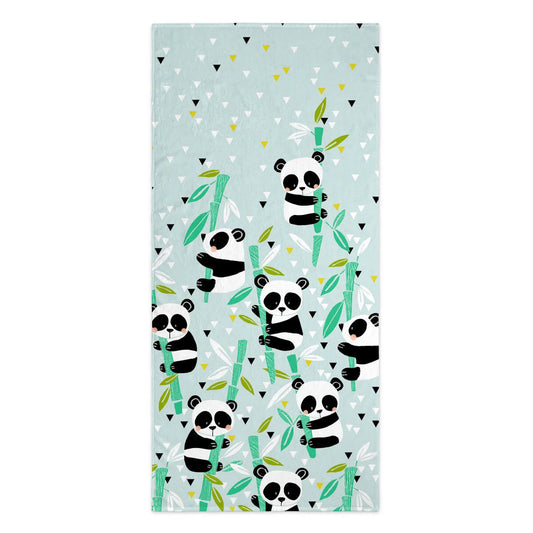 Uterák do Kúpeľne Happyfriday Moshi Panda Garden Blue Viacfarebná 70 x 150 Cm - Osušky a Poncha