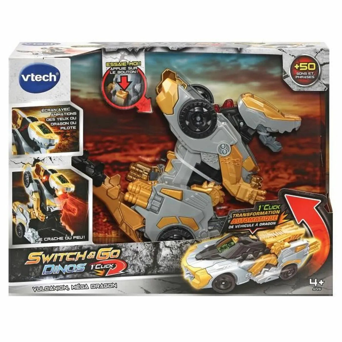 Vozidlo Transformátor Vtech Switch & Go Dinos - Vulcanion Mega Dragon - Hračky a Hry Bábiky Postavičky