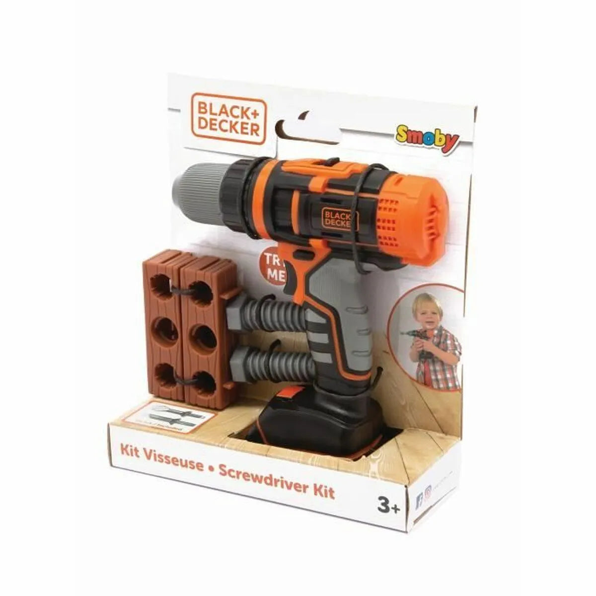 Vŕtačka Hračka Smoby Black + Decker - Hračky a Hry Napodobňovacie